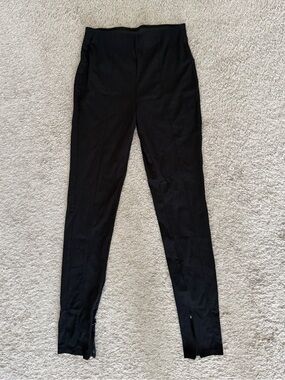 Open Edit Black Split Hem Pants